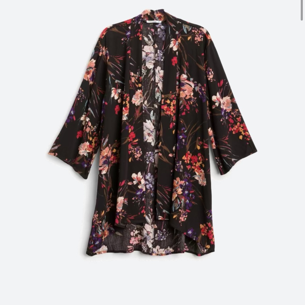 Stitch Fix floral kimono 3/4 sleeve sleeves